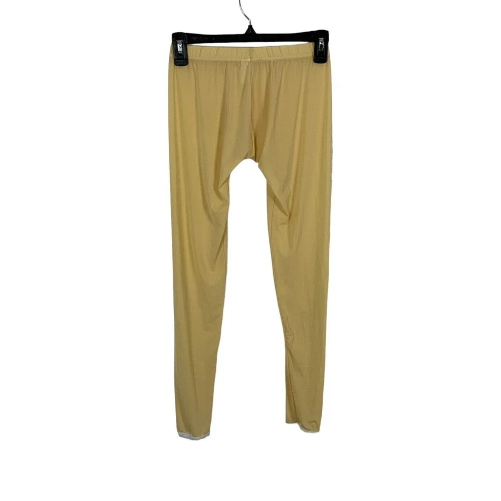 Vanskoos Pajama Pants Medium Yellow Stretch Lounge‎ Soft Sleep